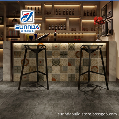 matte finish inkjet rustic glazed cement 34*34 porcelain bathrooms and kitchens non-slip tiles